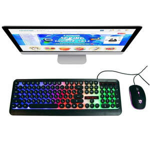 Комплект проводная клавиатура и мышка с LED подсветкой UKC HK-3970